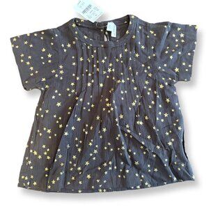 J. Crew Crewcuts NWT Gold Star Short Sleeve Little Girls Shirt Size 2 Toddler 2T